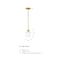 Designers Fountain Summer Jazz 60 Watt 1-Light Brushed Gold Transitional Pendant Light with Clear Glass Shade D310M-5P-BG - alternate 2